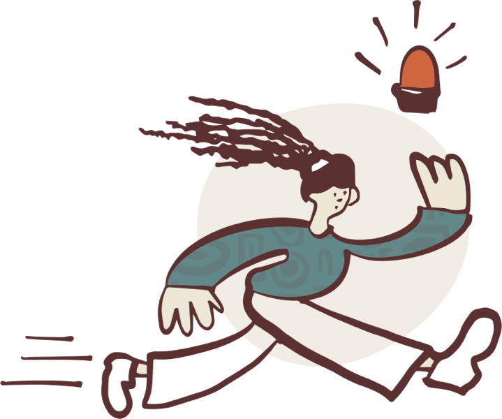 Nervous system on high alert illustration