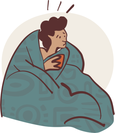 Anxiety feeling illustration - physical symptoms